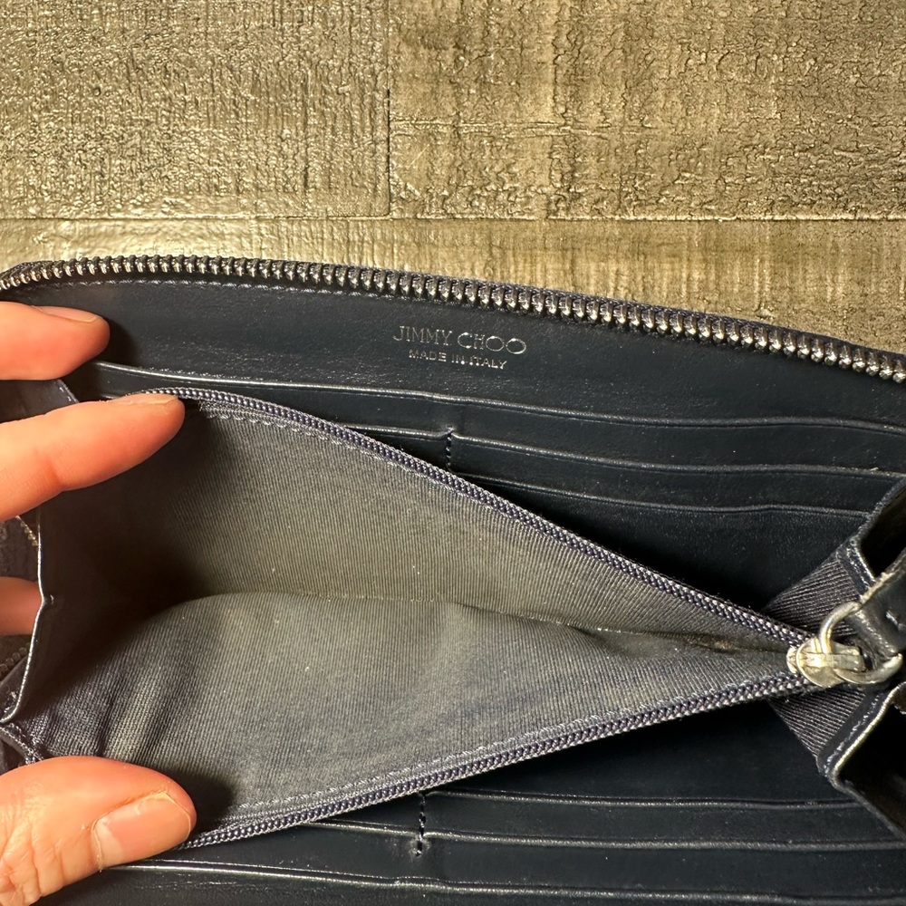 Jimmy Choo Star-Studded Black Leather Wallet - Picture 12 of 14